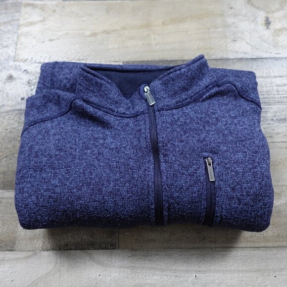 Woolrich quarter Zip Fleece Pullover men's XXL heather blue - Picture 12 of 12